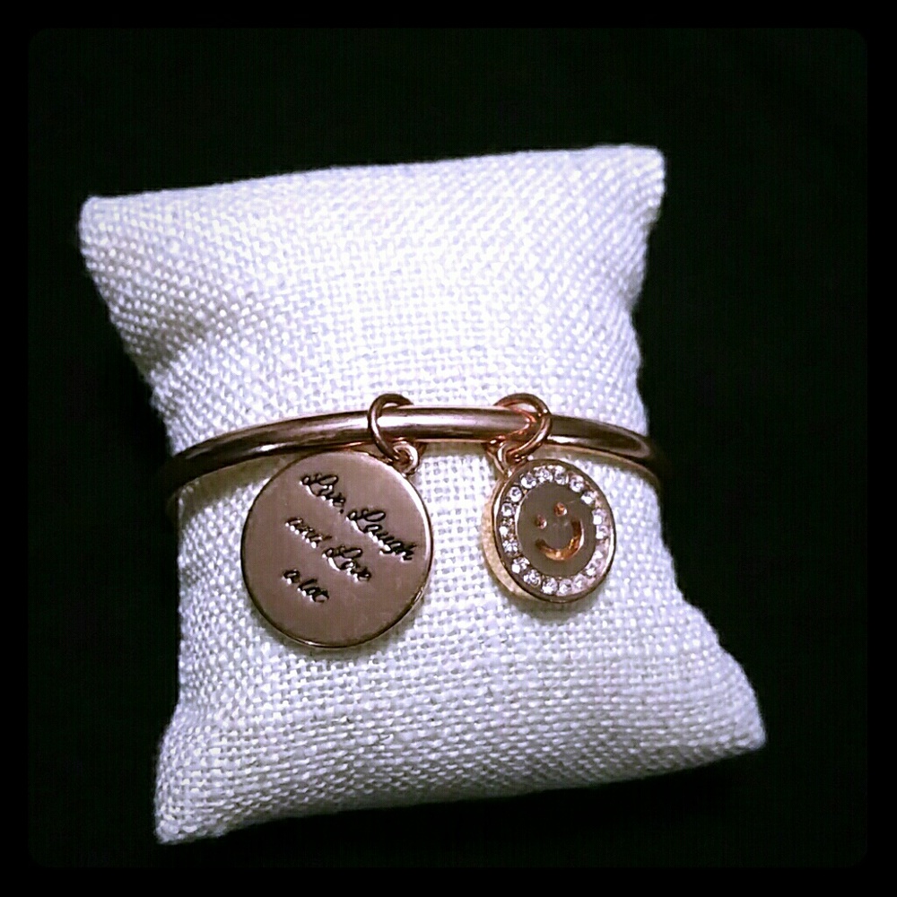 Rose gold colored cuff bracelet